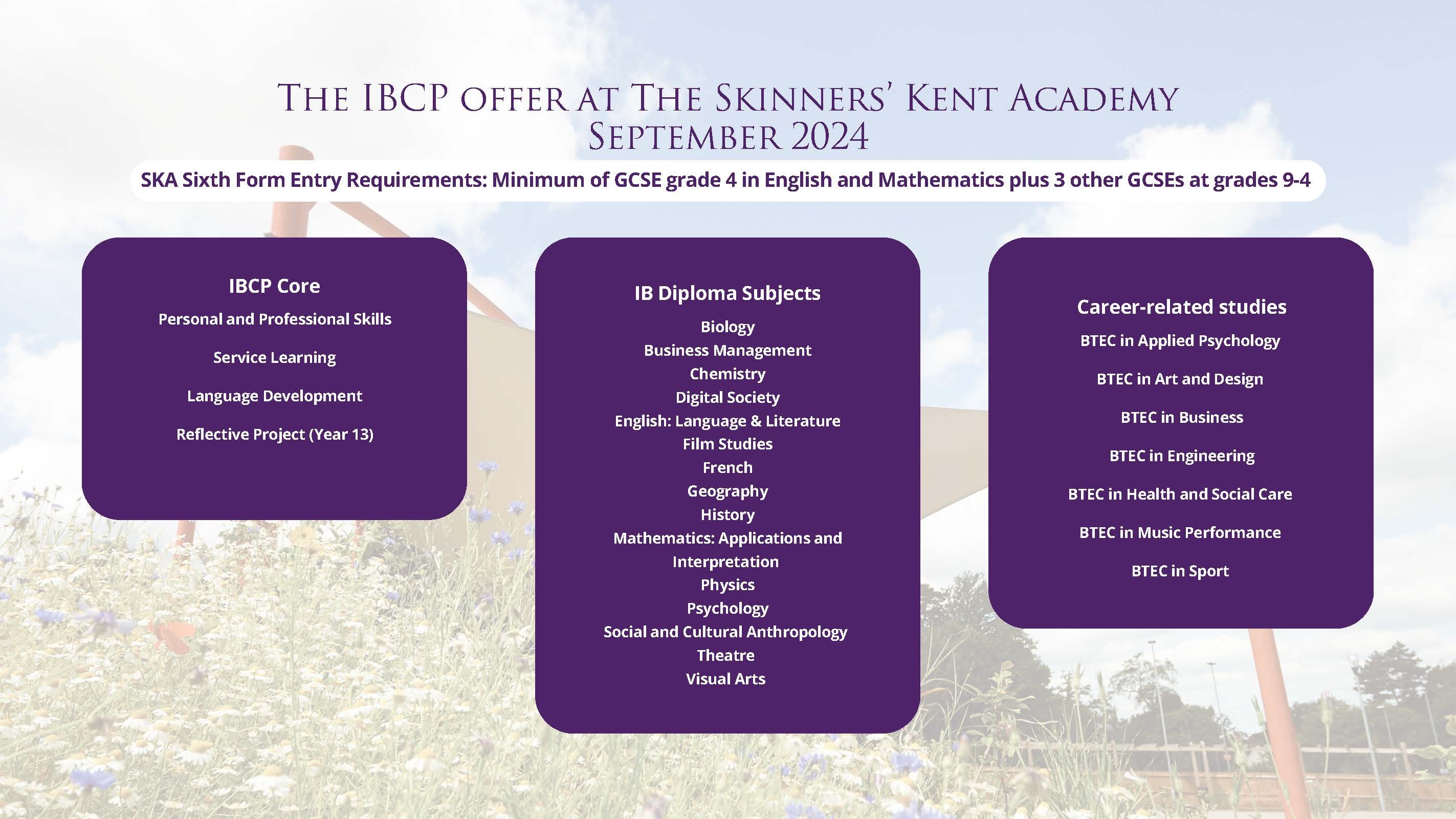 The IBCP offer at The Skinners’ Kent Academy